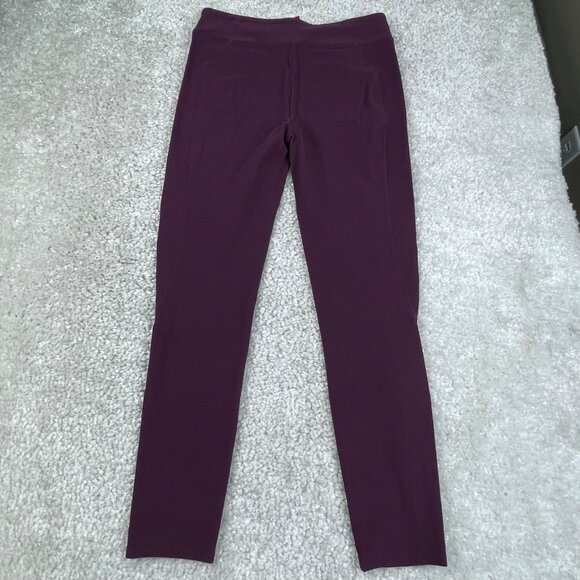 Spanx Micro Ribbed Knit Control Top Skimmer Legging Burgundy Wine - Picture 3 of 10